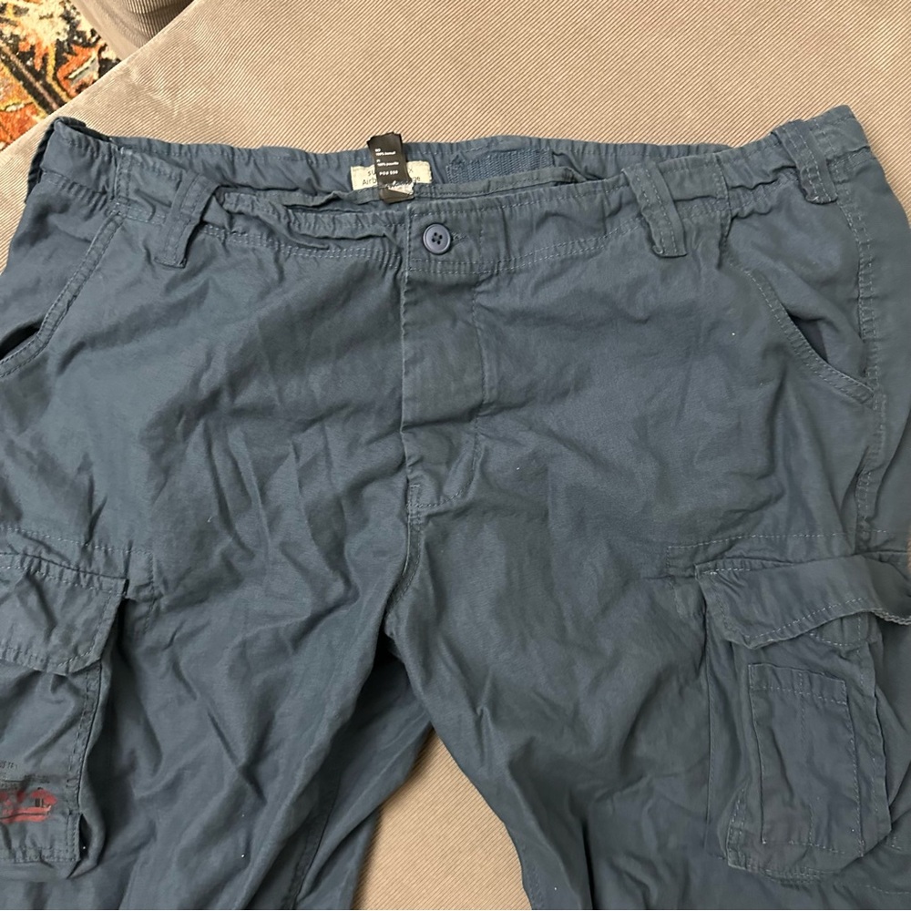 Surplus Tex Cargo Pants Mens 4XL (44x32) Navy Blue Drawstring Airborne Vtg Y2K - Picture 5 of 12